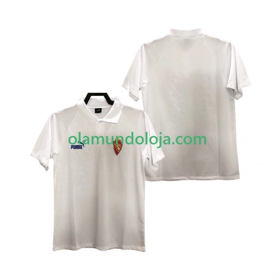 Camisola Real Zaragoza 1995 Retro Homem Equipamento Primeiro Manga Curta